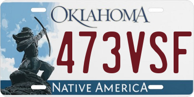 OK license plate 473VSF