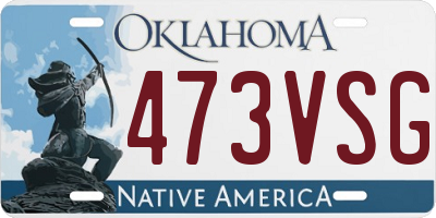 OK license plate 473VSG