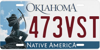 OK license plate 473VST
