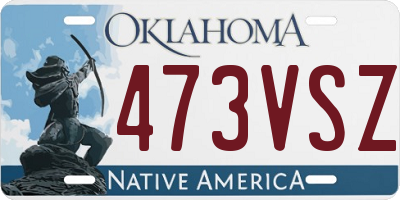 OK license plate 473VSZ