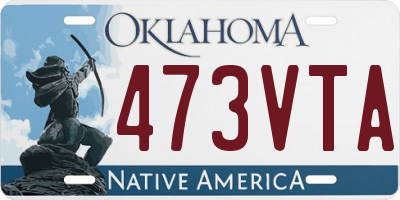 OK license plate 473VTA