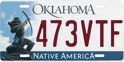 OK license plate 473VTF