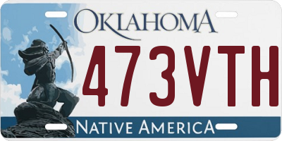 OK license plate 473VTH