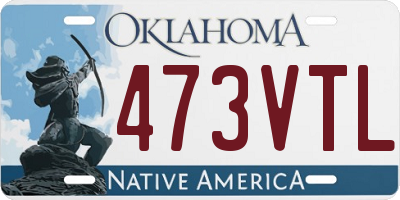 OK license plate 473VTL