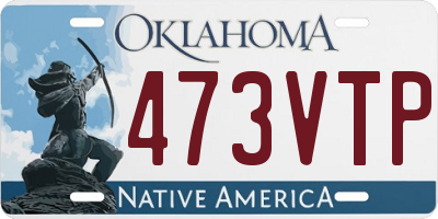 OK license plate 473VTP
