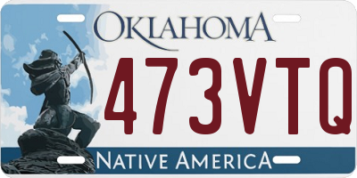 OK license plate 473VTQ