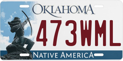 OK license plate 473WML