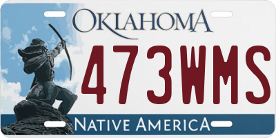 OK license plate 473WMS
