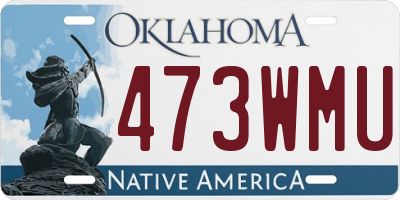 OK license plate 473WMU