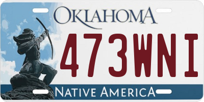 OK license plate 473WNI