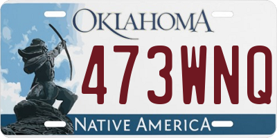OK license plate 473WNQ