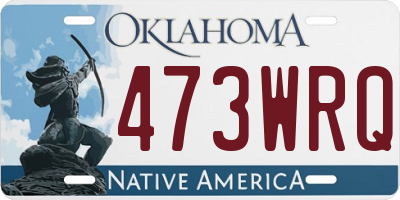 OK license plate 473WRQ