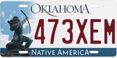 OK license plate 473XEM