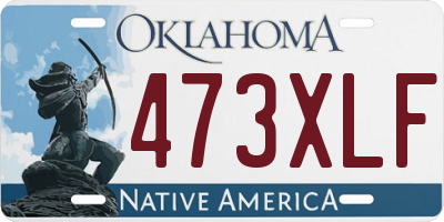 OK license plate 473XLF