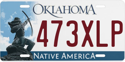 OK license plate 473XLP