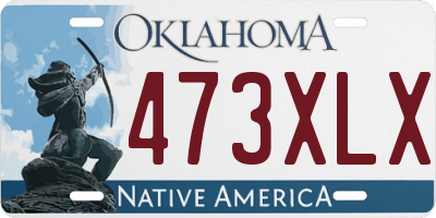 OK license plate 473XLX