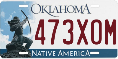 OK license plate 473XOM