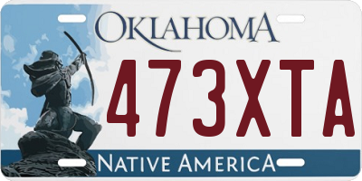 OK license plate 473XTA