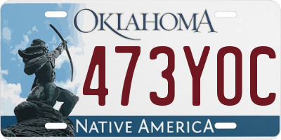 OK license plate 473YOC