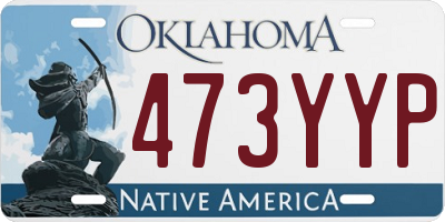 OK license plate 473YYP