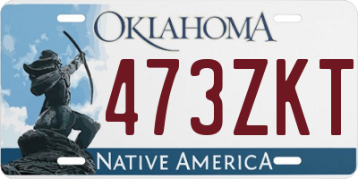 OK license plate 473ZKT
