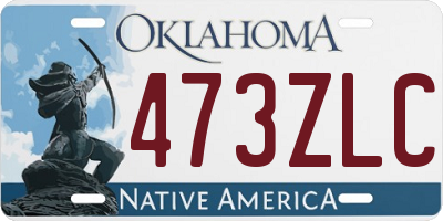 OK license plate 473ZLC