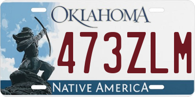 OK license plate 473ZLM
