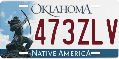 OK license plate 473ZLV