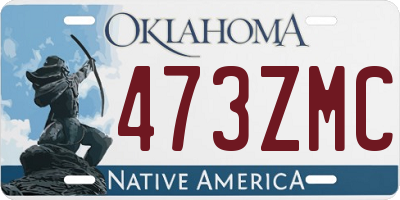 OK license plate 473ZMC