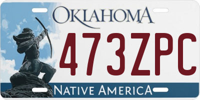 OK license plate 473ZPC