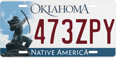 OK license plate 473ZPY