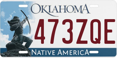OK license plate 473ZQE