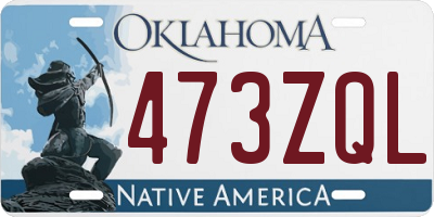 OK license plate 473ZQL