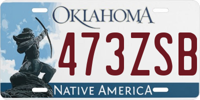 OK license plate 473ZSB