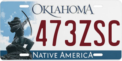 OK license plate 473ZSC