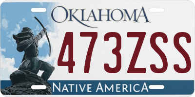 OK license plate 473ZSS