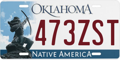 OK license plate 473ZST