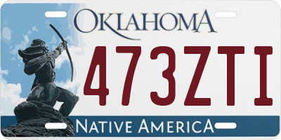 OK license plate 473ZTI
