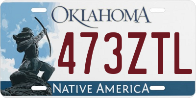 OK license plate 473ZTL