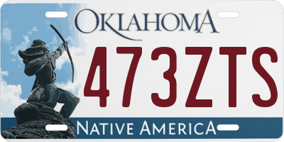 OK license plate 473ZTS