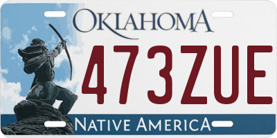 OK license plate 473ZUE