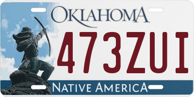 OK license plate 473ZUI