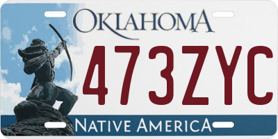 OK license plate 473ZYC