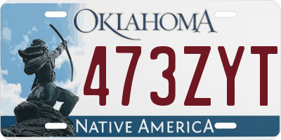 OK license plate 473ZYT