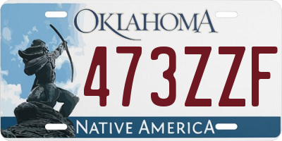 OK license plate 473ZZF