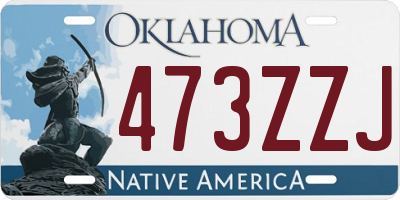 OK license plate 473ZZJ