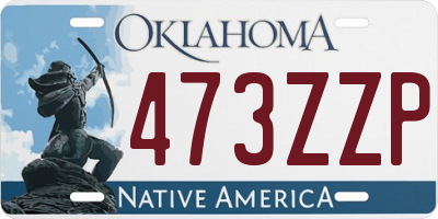 OK license plate 473ZZP