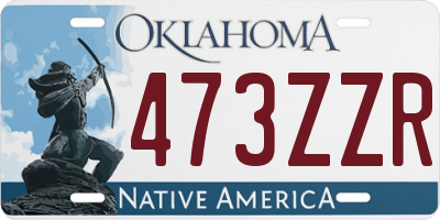 OK license plate 473ZZR