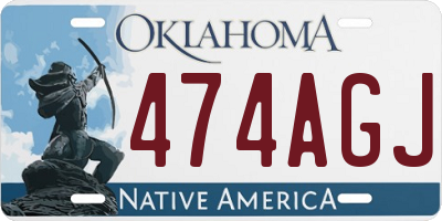 OK license plate 474AGJ