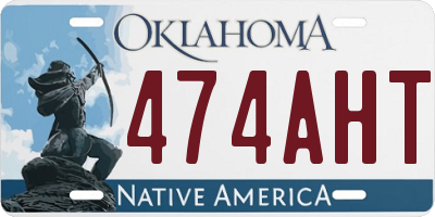 OK license plate 474AHT